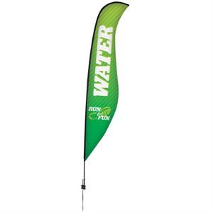 17&apos; Premium Sabre Sail Sign, 1-Sided, Ground Spike