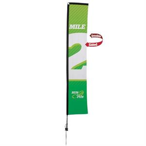 14.5&apos; Premium Rectangle Sail Sign, 2-Sided, Ground Spike