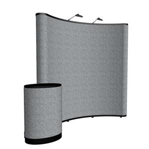 8&apos; Curved Show &apos;N Rise Floor Display Kit (Fabric)