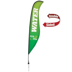 17&apos; Premium Sabre Sail Sign, 2-Sided, Ground Spike
