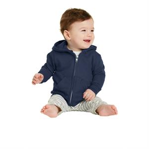 Port &amp; Company Infant Core Fleece Full-Zip Hooded Sweatsh...