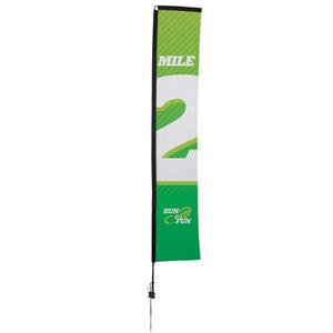 14.5&apos; Premium Rectangle Sail Sign, 1-Sided, Ground Spike