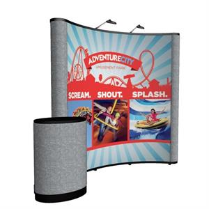 8&apos; Curved Show &apos;N Rise Floor Display Kit (Mural with Fabric)