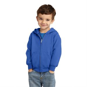 Port &amp; Company Toddler Core Fleece Full-Zip Hooded Sweats...