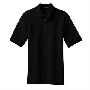 Port Authority Heavyweight Cotton Pique Polo with Pocket.