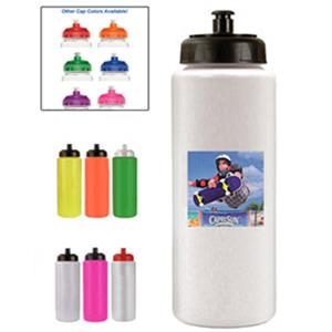 32oz. Sports Bottle w/Push &apos;n Pull Cap, Full Color Digital