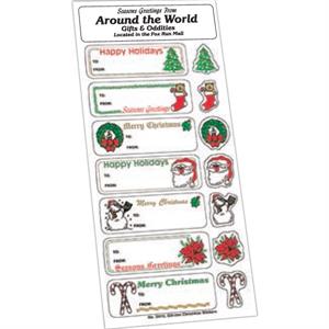 White Paper Christmas Holiday Sticker Sheet