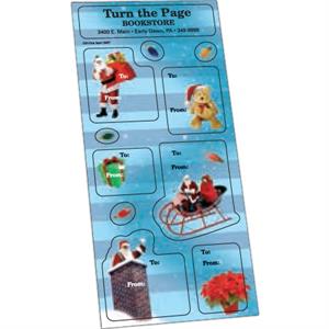 White Paper Christmas Holiday Sticker Sheet