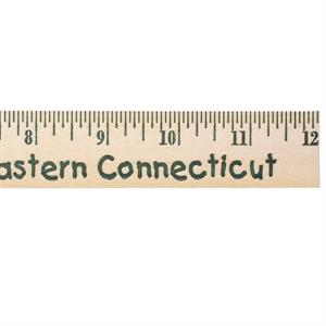 12&quot; Natural Finish Wood Ruler - English Scale
