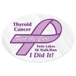 Clear Polyester Oval Bumper Sticker (4&quot;x6&quot;)