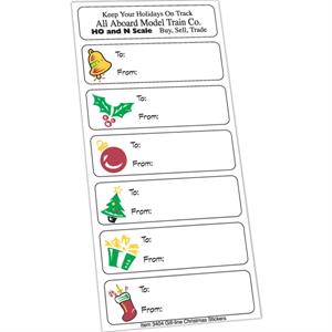 White Paper Christmas Holiday Sticker Sheet