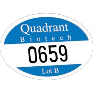 Oval White Vinyl Full Color Numbered Outside Parking Permit