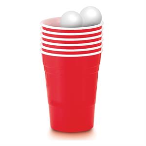 Party Pong Kit - 16 oz Plastic Party cups &amp; ping pong balls
