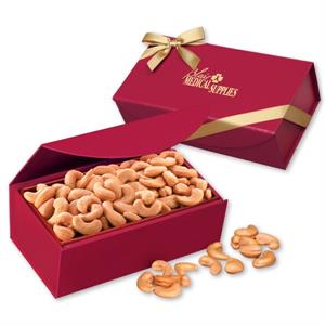 Extra Fancy Jumbo Cashews in Scarlet Magnetic Closure  Box