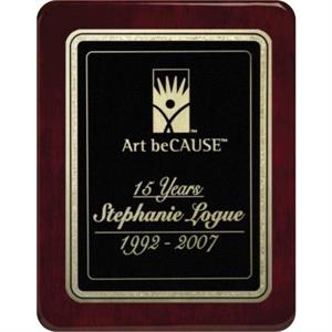 Champlain Rosewood Plaque with Lasered Plate
