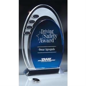 Blue and Optic Crystal Arches Award