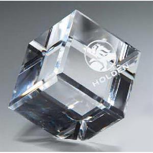 Optic Clear Crystal Cube - Small
