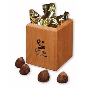 Hardwood Pen &amp; Pencil Cup with Cocoa Dusted Truffles