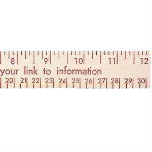 12&quot; Natural Finish Wood Ruler - English And Metric Scale
