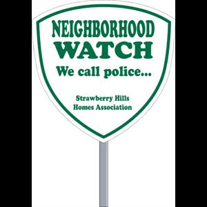 Shield Security Sign - White Poly