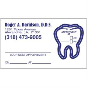 Tooth Kiss-cut Appointment Card