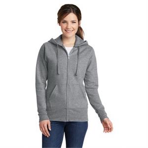 Port &amp; Company Ladies Core Fleece Full-Zip Hooded Sweatsh...
