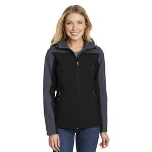 Port Authority Ladies Hooded Core Soft Shell Jacket.