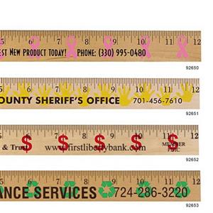 Dollar Sign/Financial Rulers - Clear Lacquer Finish