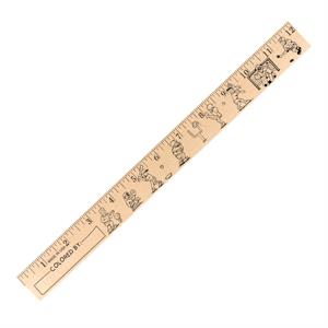 Kids Playing Sports &quot;U&quot; Color Rulers - Natural wood finish