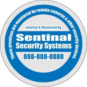 Circle Security Decal - Clear Polyester