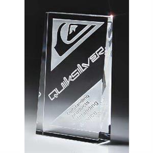 Optic Crystal  Wedge Award - Medium