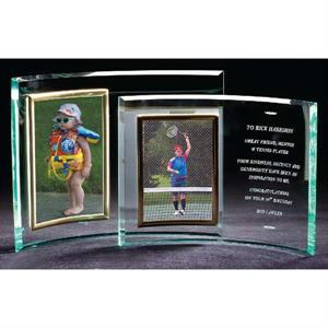 Jade Glass Crescent with Picture Frame
