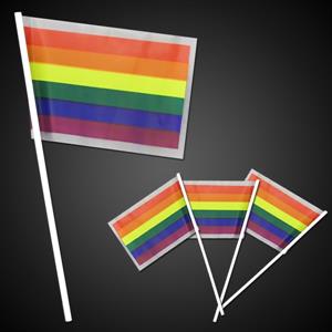 4&quot; x 6&quot; Plastic Handheld Rainbow Flag