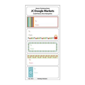 White Paper Christmas Holiday Sticker Sheet