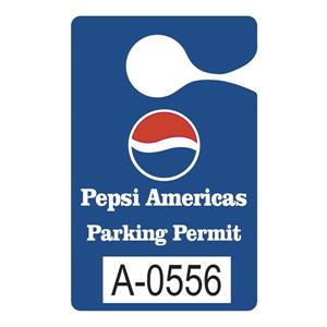 Plastic 35 pt. Numbered Hanging Parking Permit (3&quot;x4 3/4&quot;)