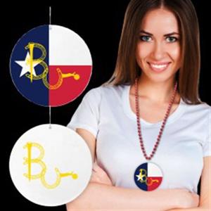 Texas Flag Plastic Medallions - 2 1/2&quot;