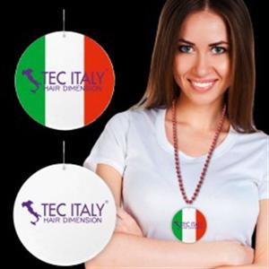 Italian Flag Plastic Medallions - 2 1/2&quot;