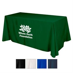 Flat Polyester 4-sided Table Cover - fits 6&apos; standard table