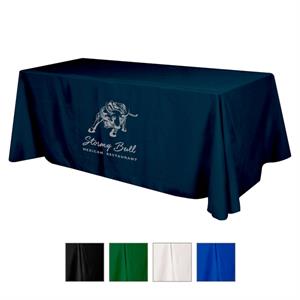 Flat Polyester 3-sided Table Cover - fits 8&apos; standard table