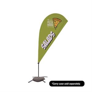 6.5&apos; Value Teardrop Sail Sign - 2-Sided with Cross Base
