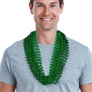 Green 33&quot; 12mm Bead Necklaces