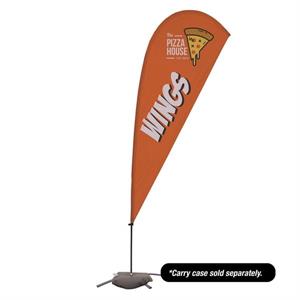 9.5&apos; Value Teardrop Sail Sign - 1-Sided with Cross Base