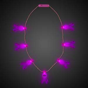 Pink Ribbon LED Necklace