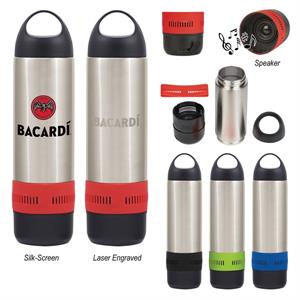 11 Oz. Stainless Steel Rumble Bottle With Speaker