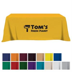 Flat Poly/Cotton 3-sided Table Cover - fits 8&apos; table