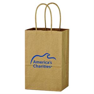 Kraft Paper Brown Shopping Bag - 5-1/4&quot; x 8-1/4&quot;