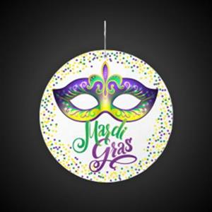 Mardi Gras Mask Plastic Medallions - 2 1/2&quot;