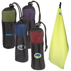 Microfiber Quick Dry &amp; Cooling Towel in Mesh Pouch