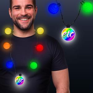LED Medallion Ball Necklace - Variety of Colors Available