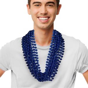 Blue 33&quot; 12mm Bead Necklaces